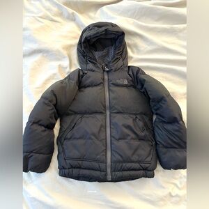 Boys The North Face Hooded Down Puffer Jacket 550 size 5T